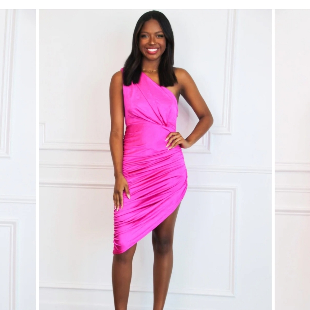 Pink Asymmetrical Dress